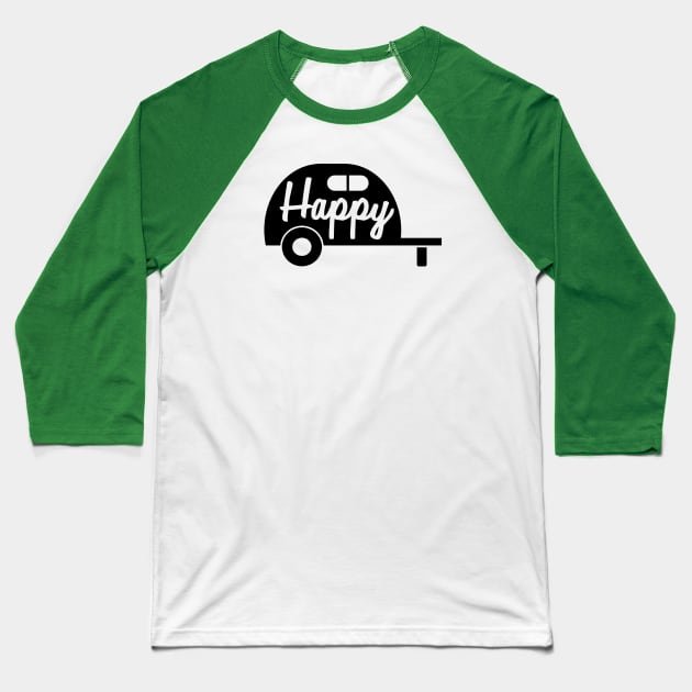 Happy Camper Baseball T-Shirt by klance